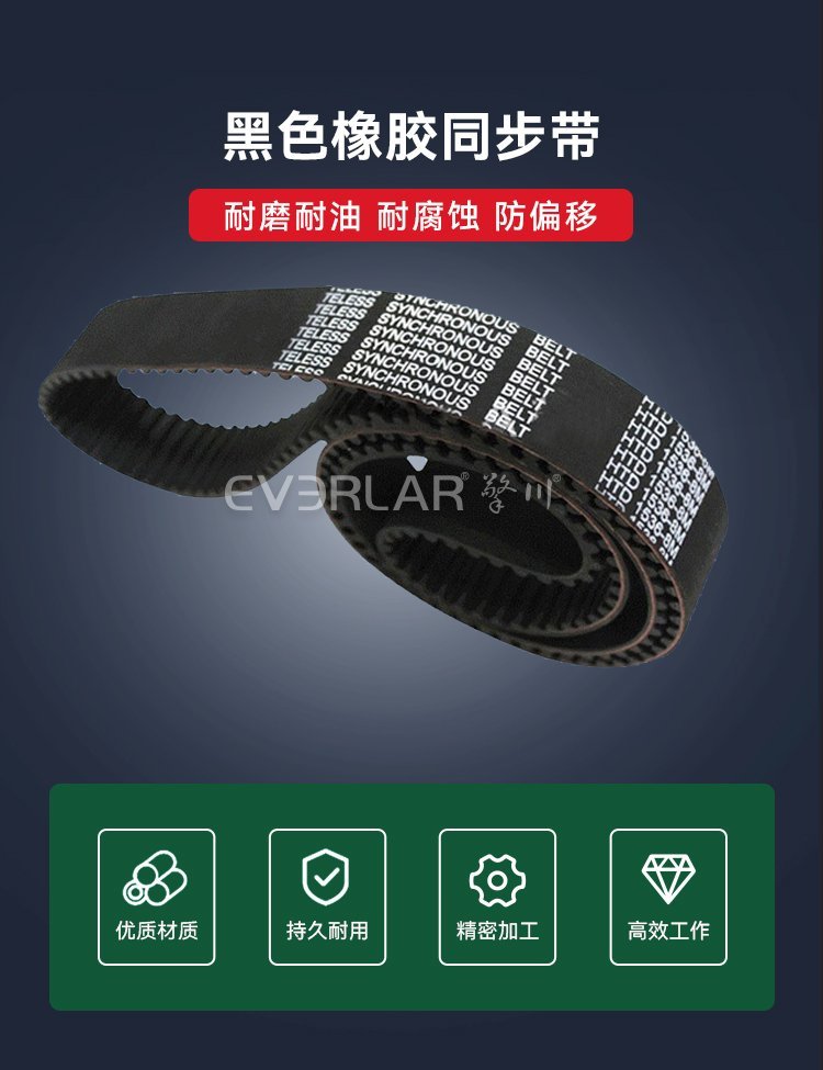 黑色橡膠同步帶：從材料到工藝，鑄就傳動(dòng)領(lǐng)域的品質(zhì)擔(dān)當(dāng)
